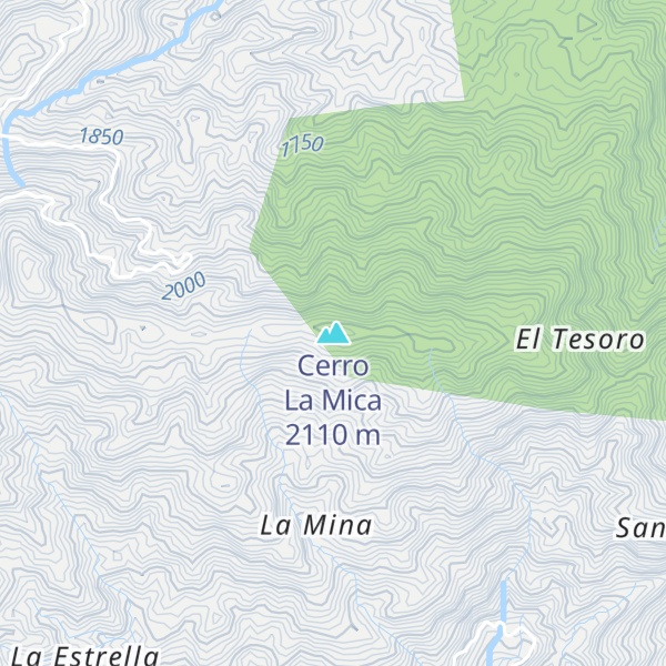 Map of Cerro La Mica