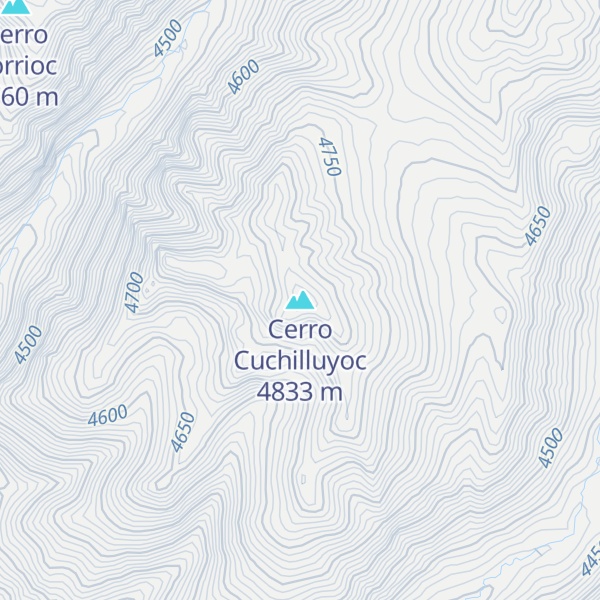 Map of Cerro Cuchilluyoc