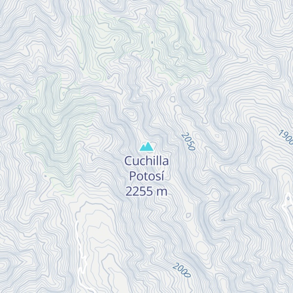 Map of Cuchilla Potosí