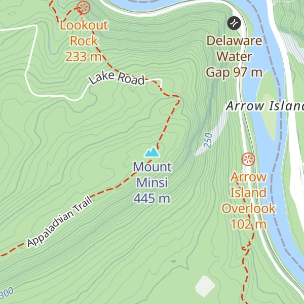 Map of Mount Minsi