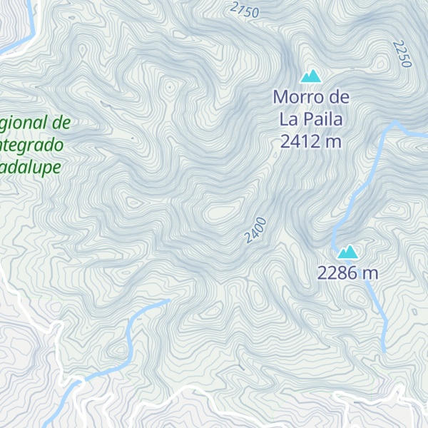Map of Cerro Guadalupe