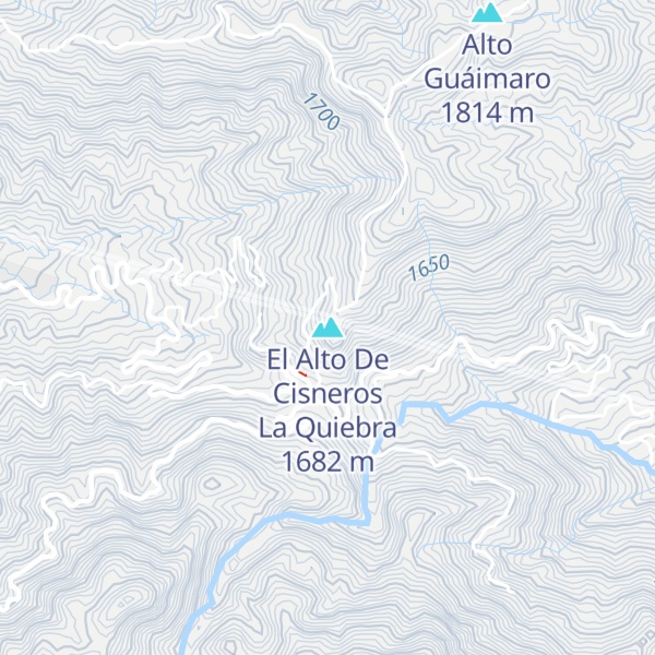 Map of El Alto De Cisneros La Quiebra