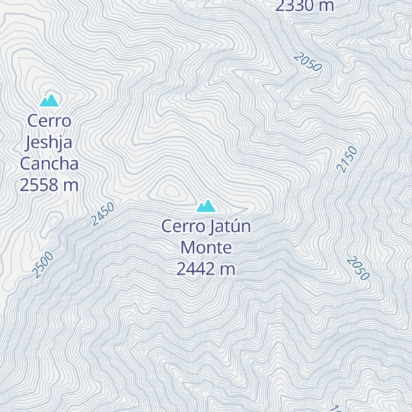 Map of Cerro Jatún Monte