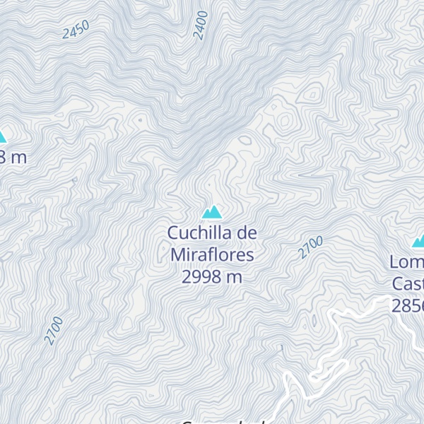 Map of Cuchilla de Miraflores