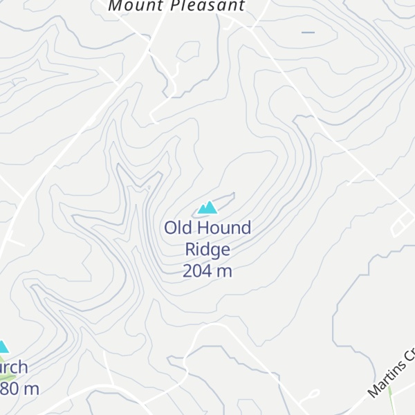 Map of Old Hound Ridge