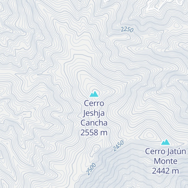 Map of Cerro Jeshja Cancha