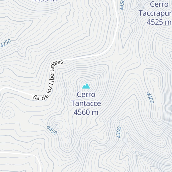 Map of Cerro Tantacce