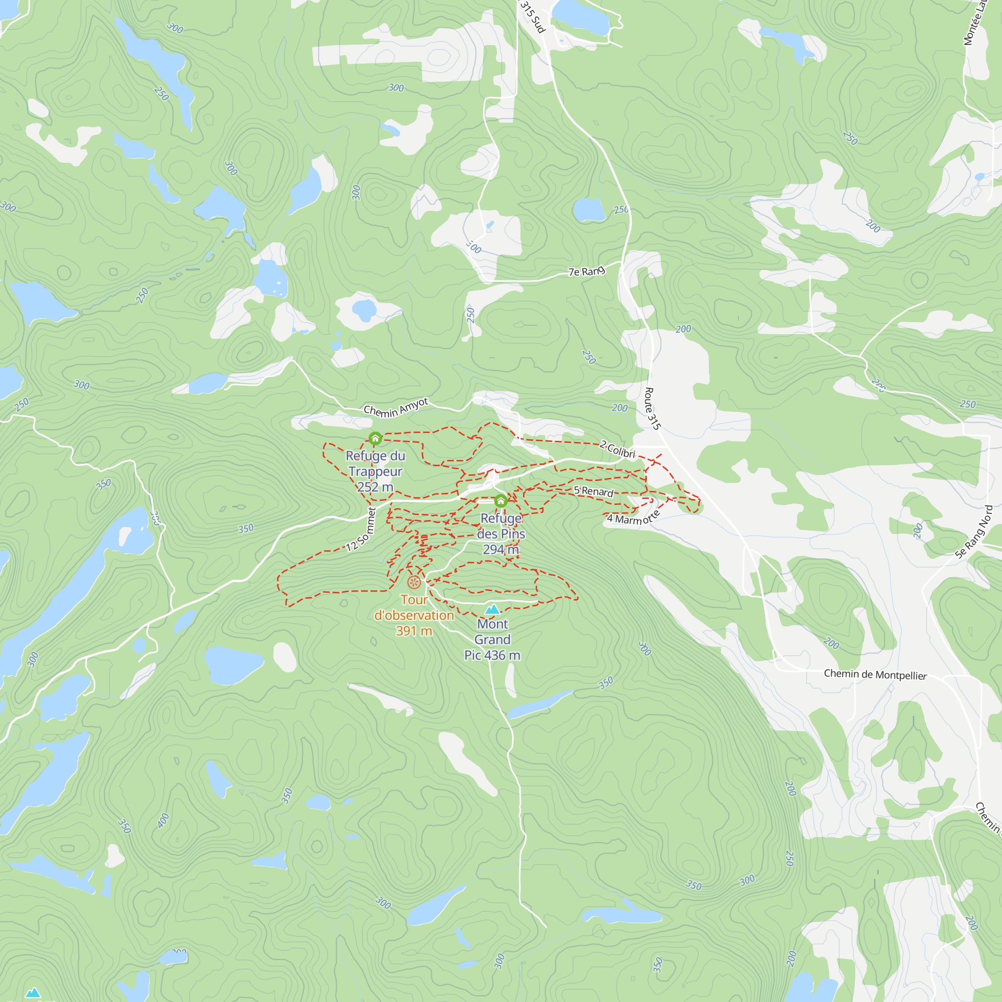 Refuge des Pins map