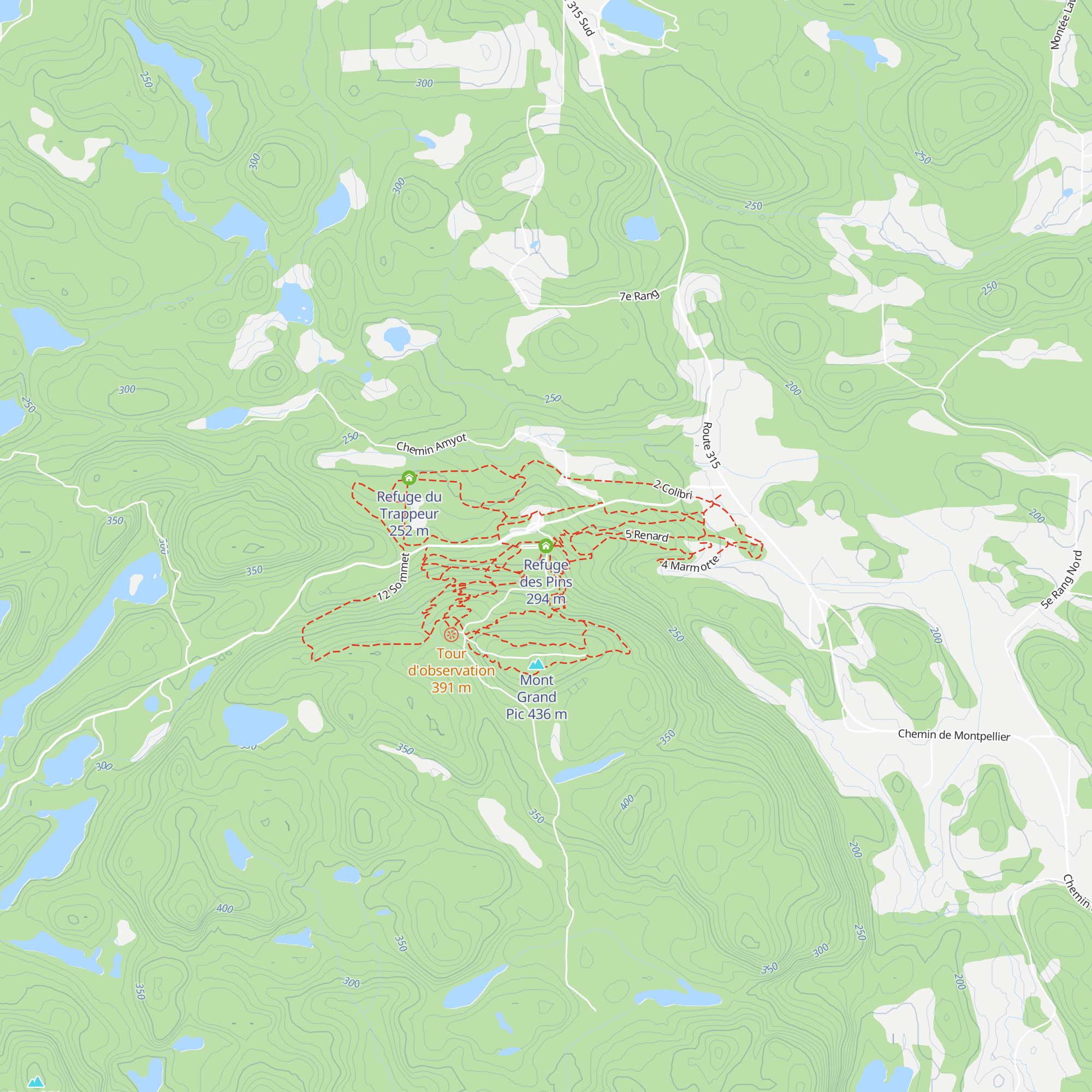 Refuge des Pins map