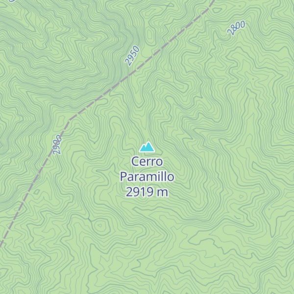 Map of Cerro Paramillo
