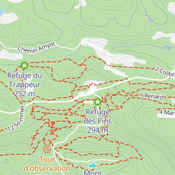 Map of Refuge des Bouleaux