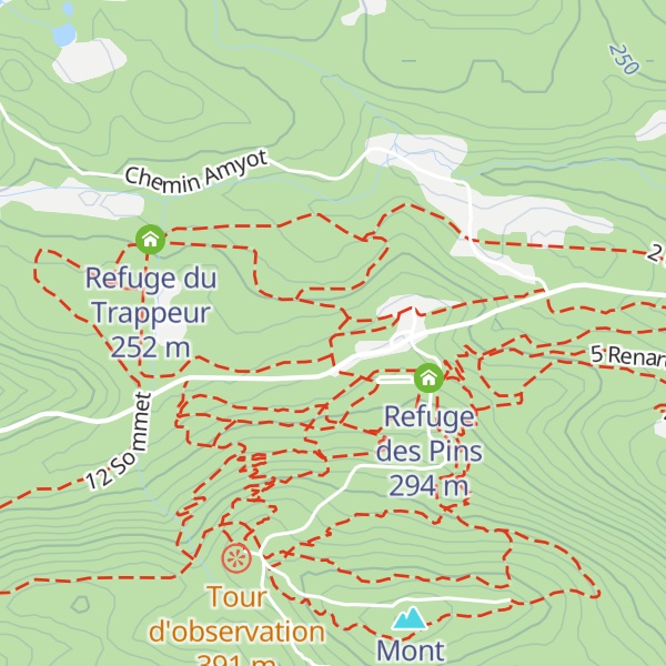 Map of Refuge de l'Érable