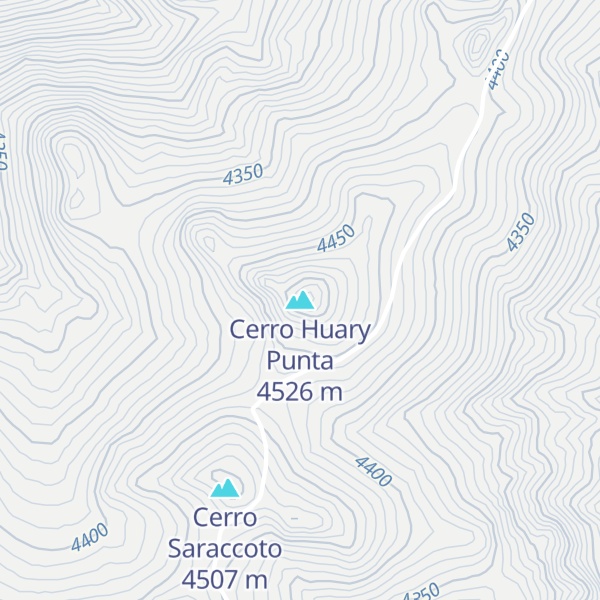 Map of Cerro Huary Punta