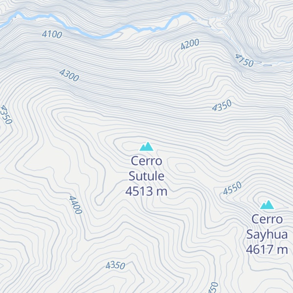 Map of Cerro Sutule