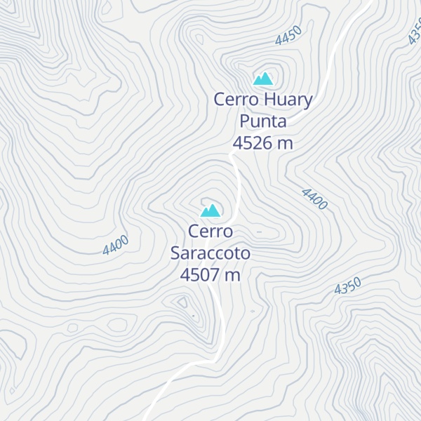 Map of Cerro Saraccoto