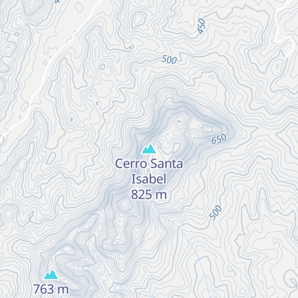 Map of Cerro Santa Isabel