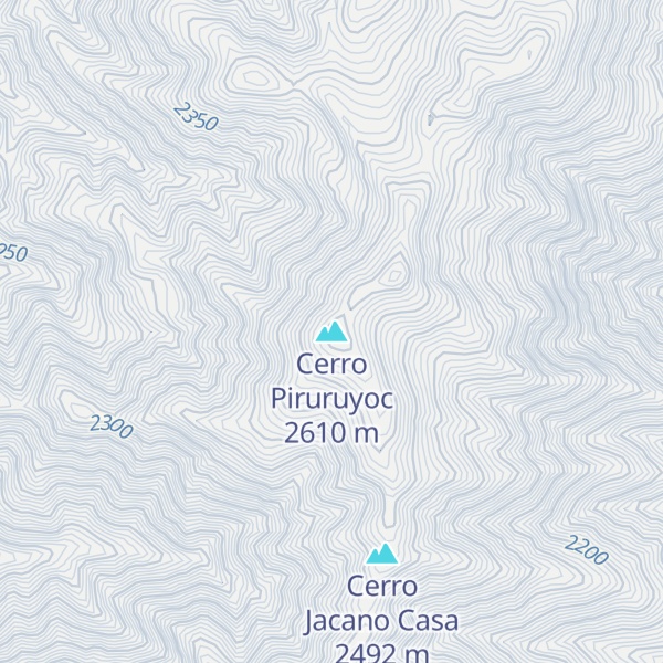 Map of Cerro Piruruyoc