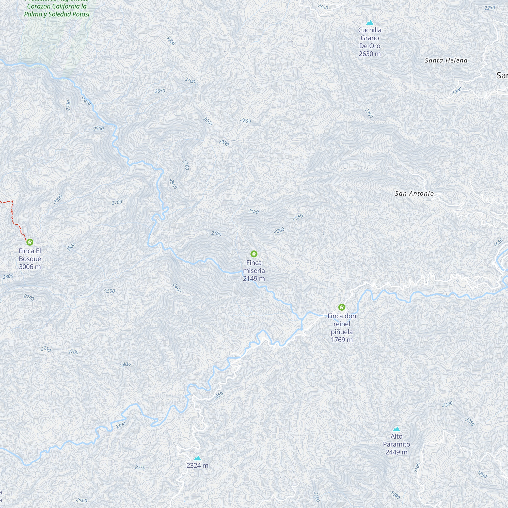 Finca miseria map