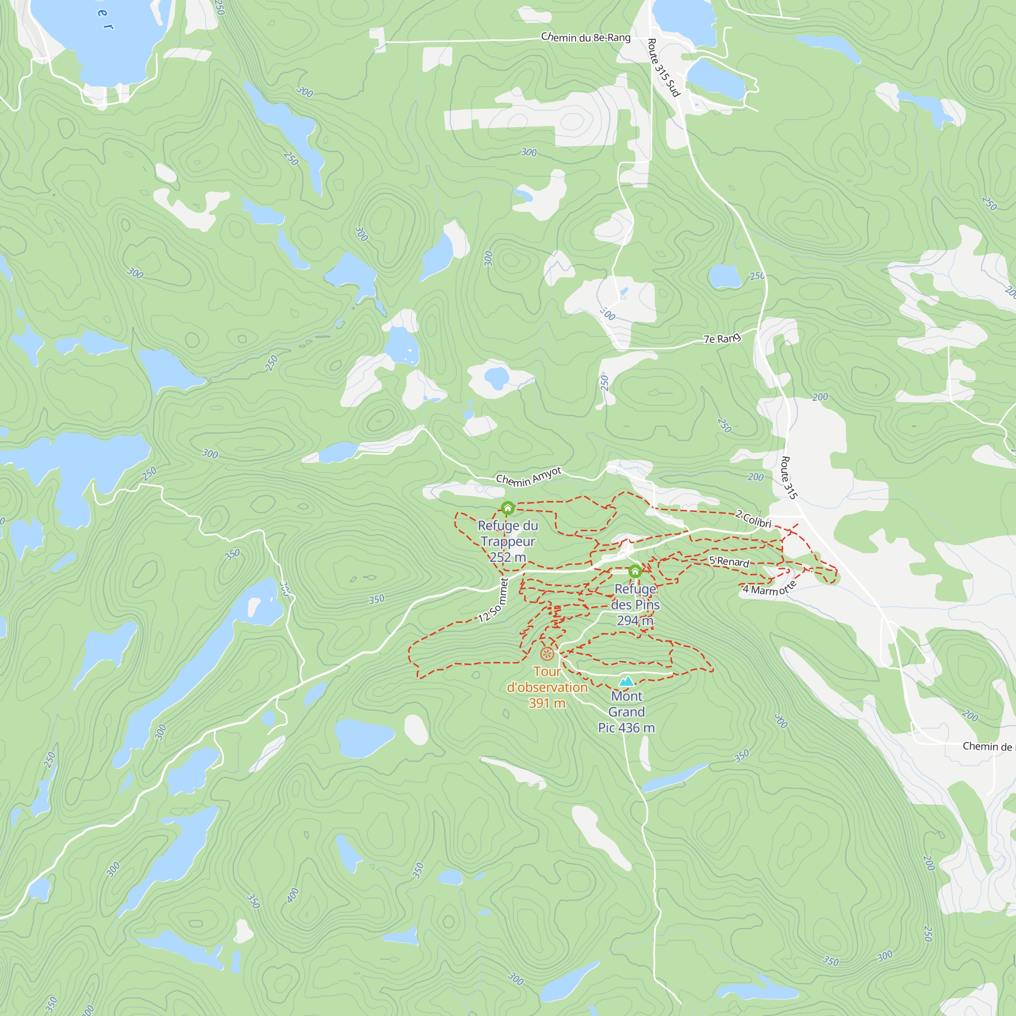 Refuge du Trappeur map