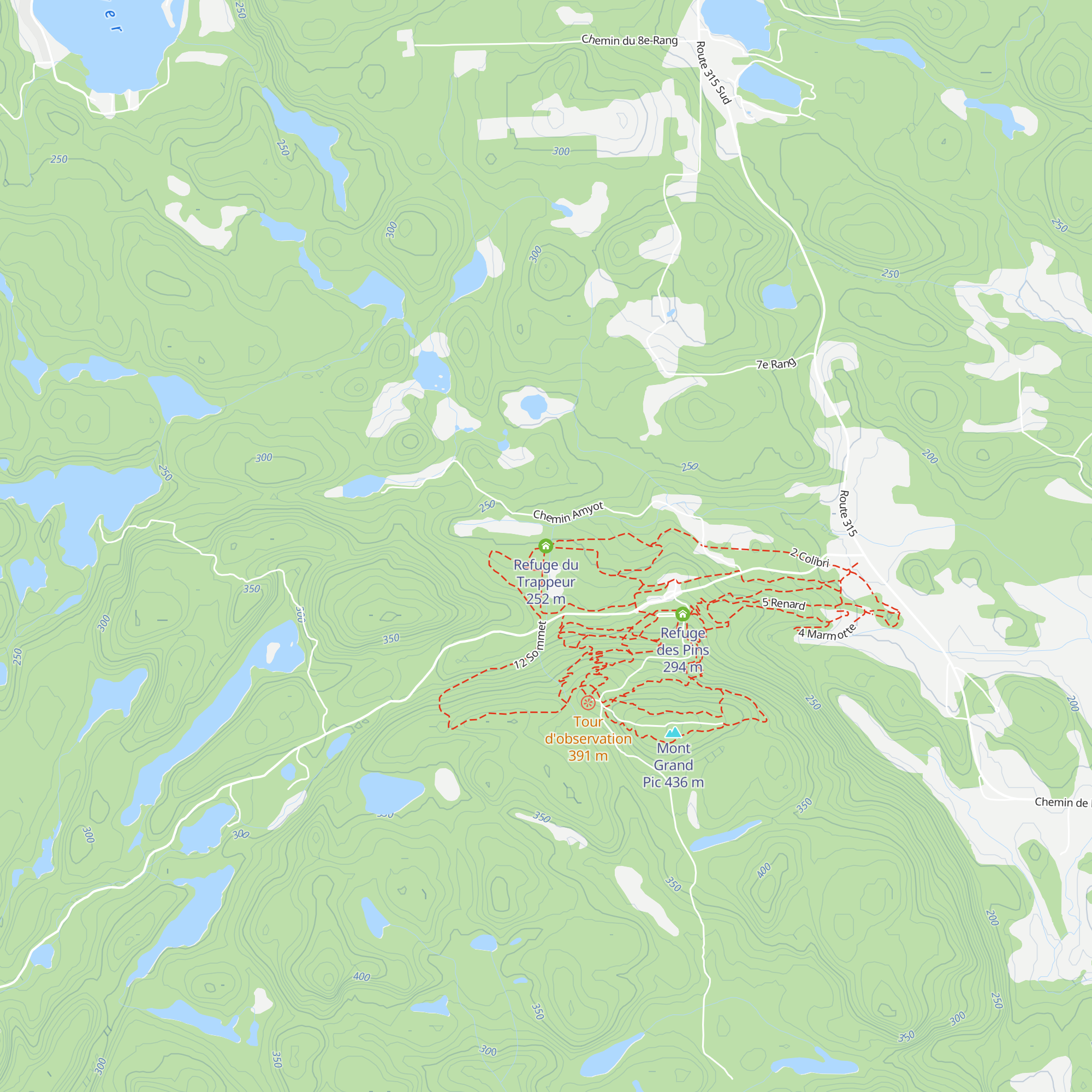 Refuge du Trappeur map