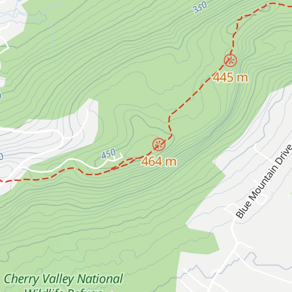 Map of Kittatinny Mountain