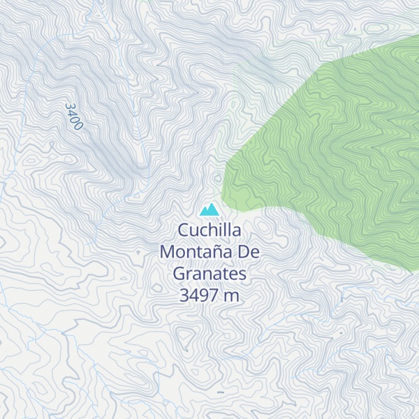 Map of Cuchilla Montaña De Granates