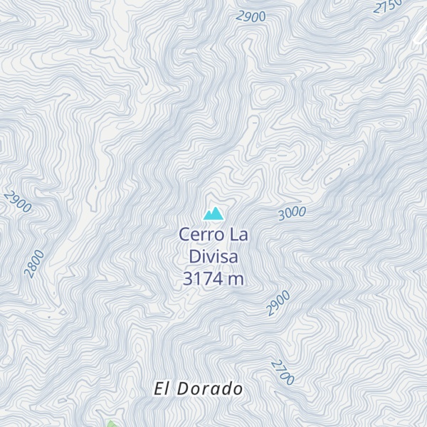 Map of Cerro La Divisa