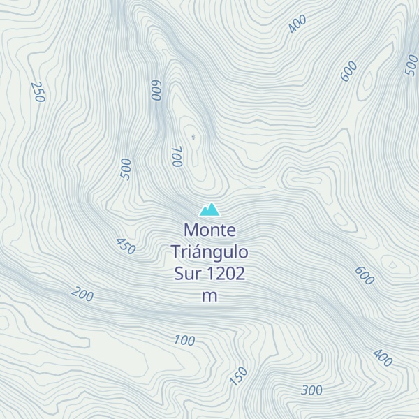 Map of Monte Triángulo Sur