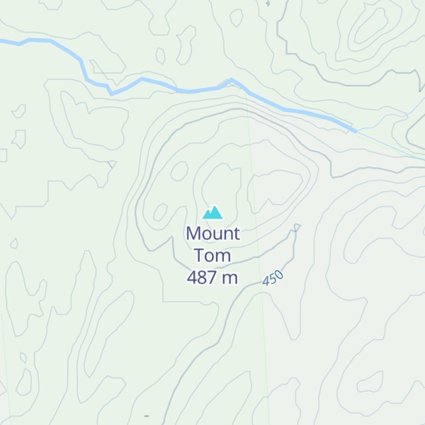 Map of Mount Tom