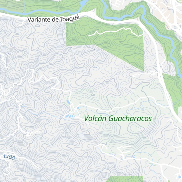 Map of Volcán Guacharacos Domo 3