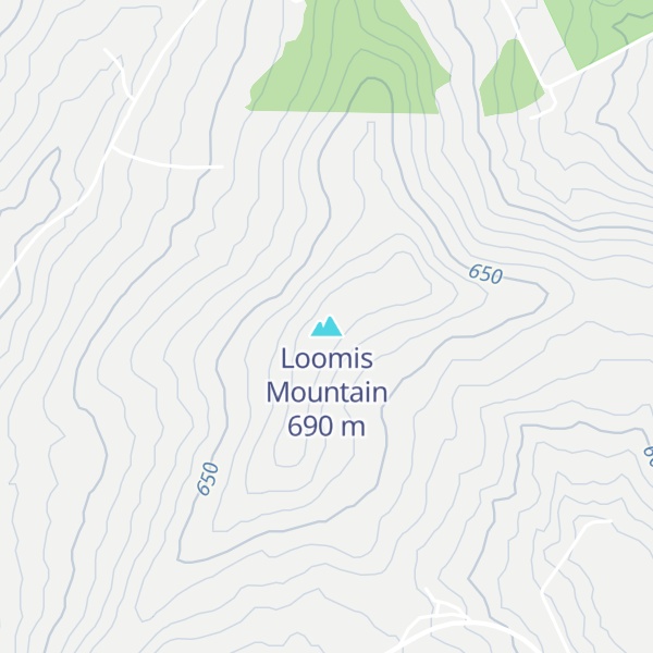 Map of Loomis Mountain