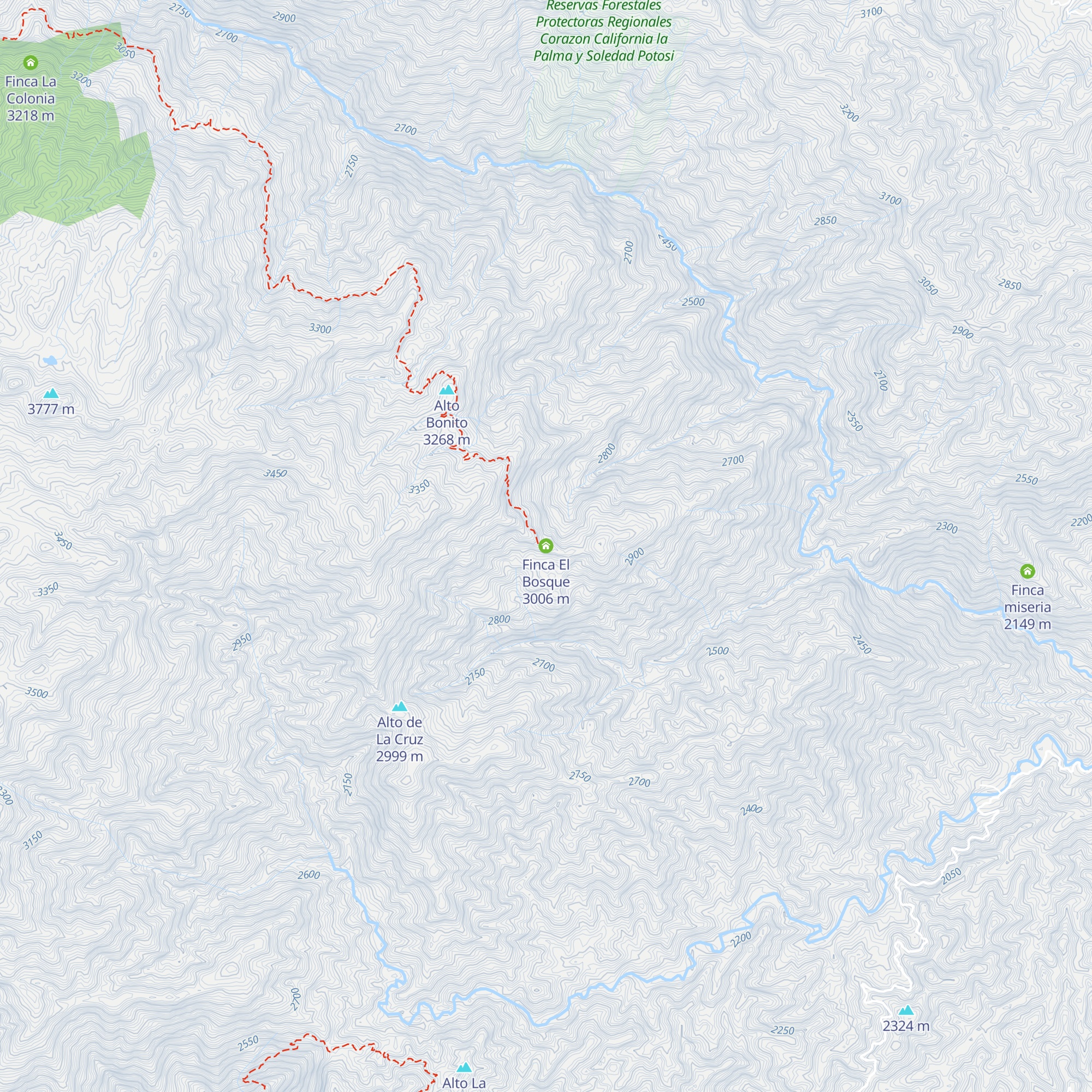 Finca El Bosque map