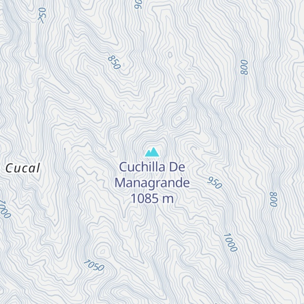 Map of Cuchilla De Managrande
