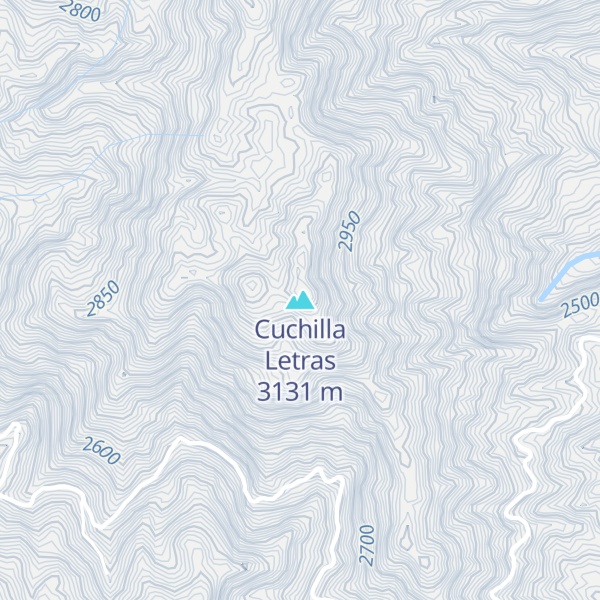 Map of Cuchilla Letras