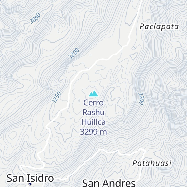 Map of Cerro Rashu Huillca