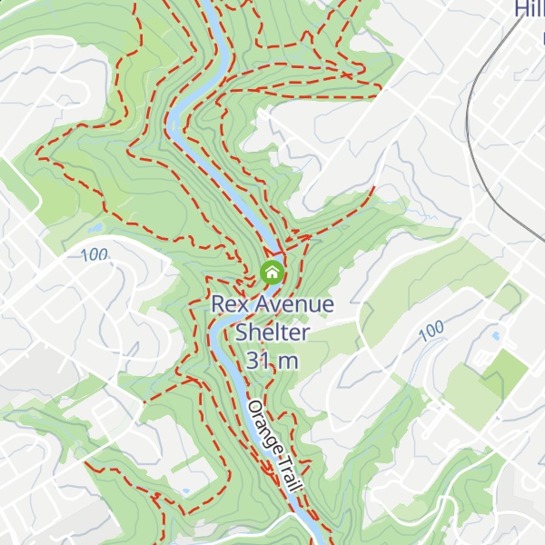 Map of Rex Avenue Shelter