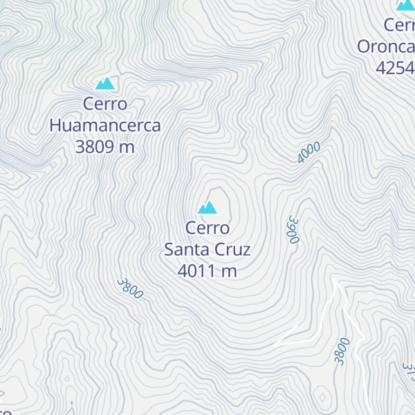 Map of Cerro Santa Cruz