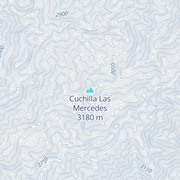 Map of Cuchilla Las Mercedes