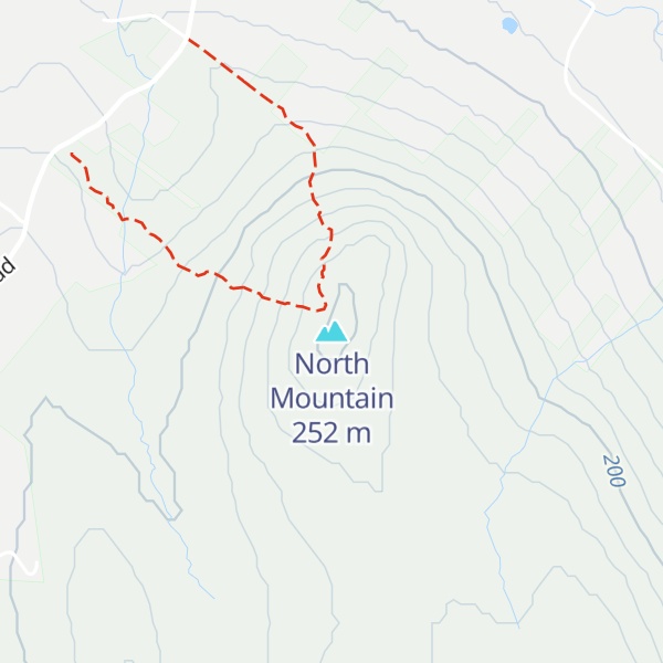 Map of North Mountain