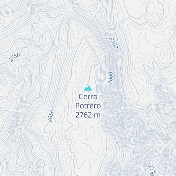 Map of Cerro Potrero