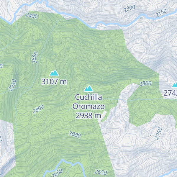 Map of Cuchilla Oromazo
