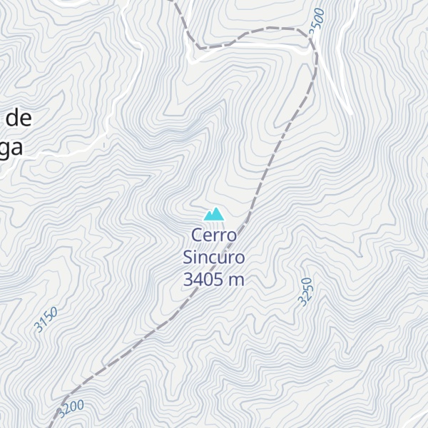 Map of Cerro Sincuro