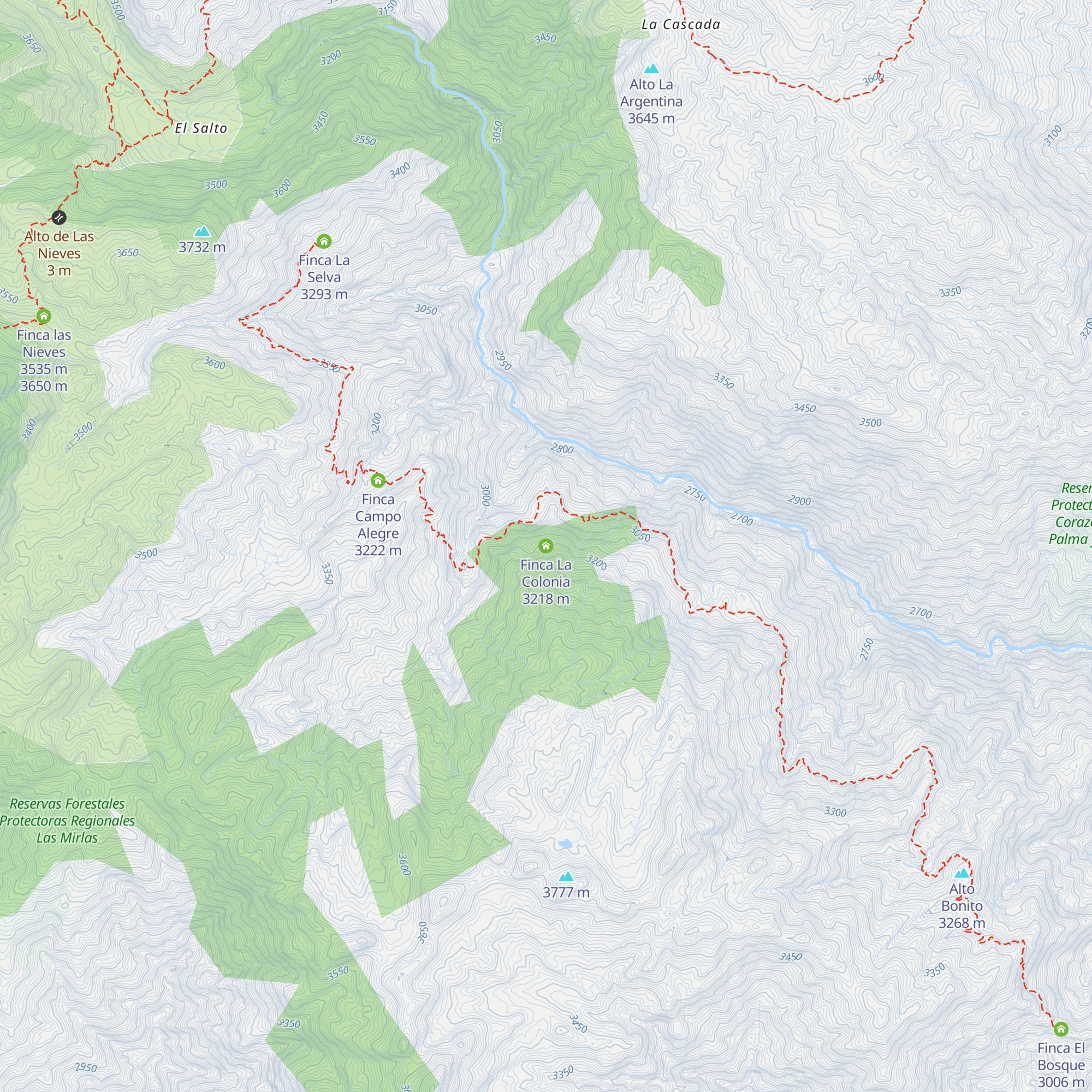 Finca La Colonia map