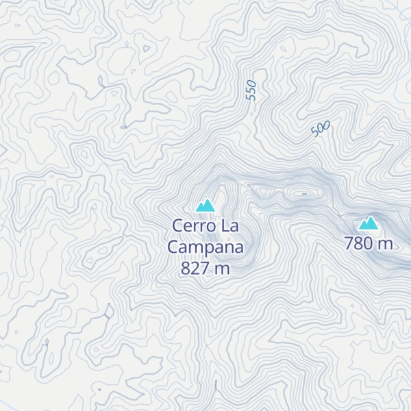Map of Cerro La Campana