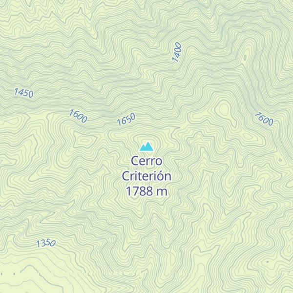 Map of Cerro Criterión