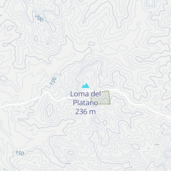 Map of Loma del Platano