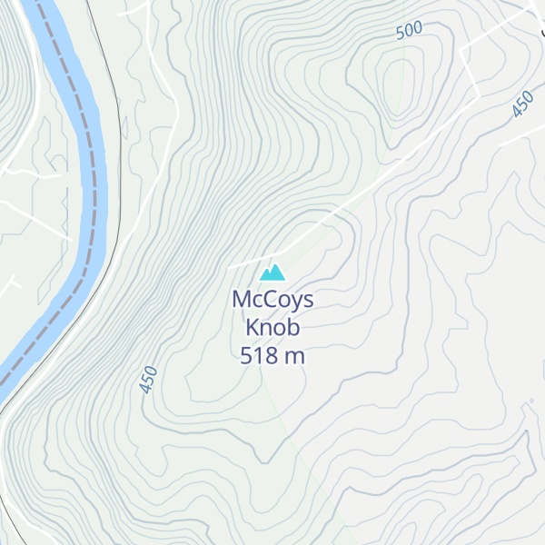 Map of McCoys Knob