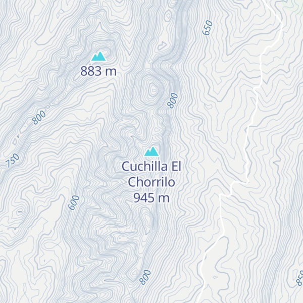 Map of Cuchilla El Chorrilo