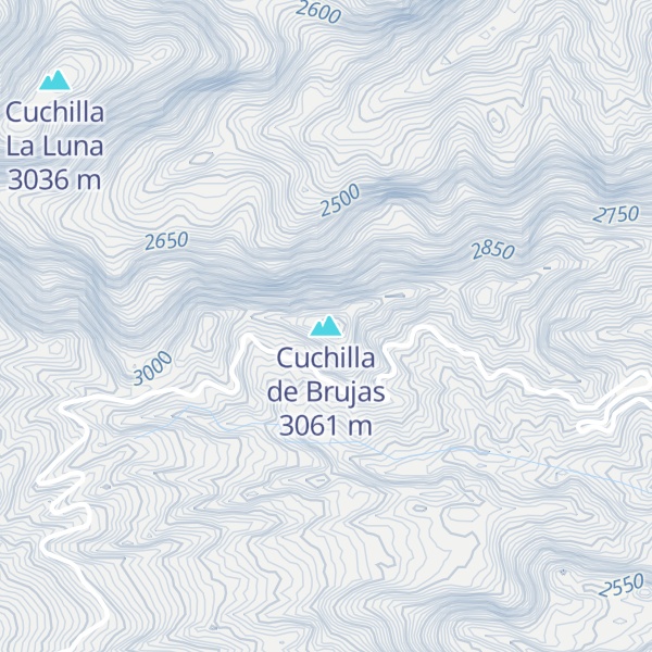 Map of Cuchilla de Brujas