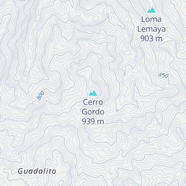 Map of Cerro Gordo